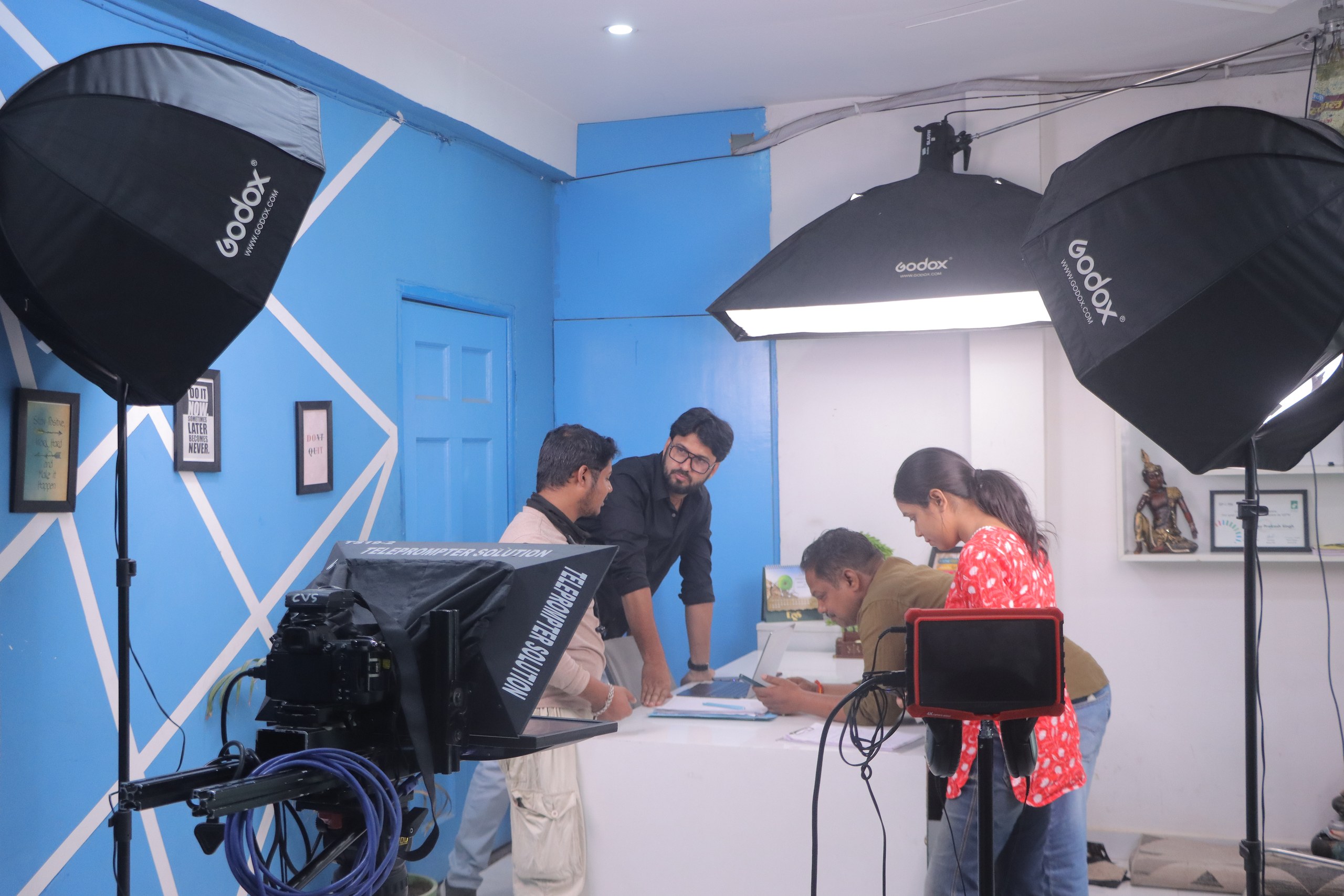 Corporate Studio Production & Lighting Setup